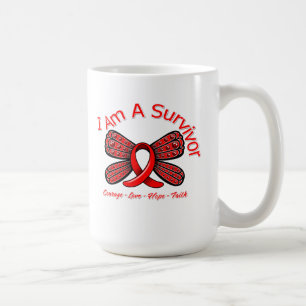 Caneca De Café Borboleta da doença cardíaca eu sou um
