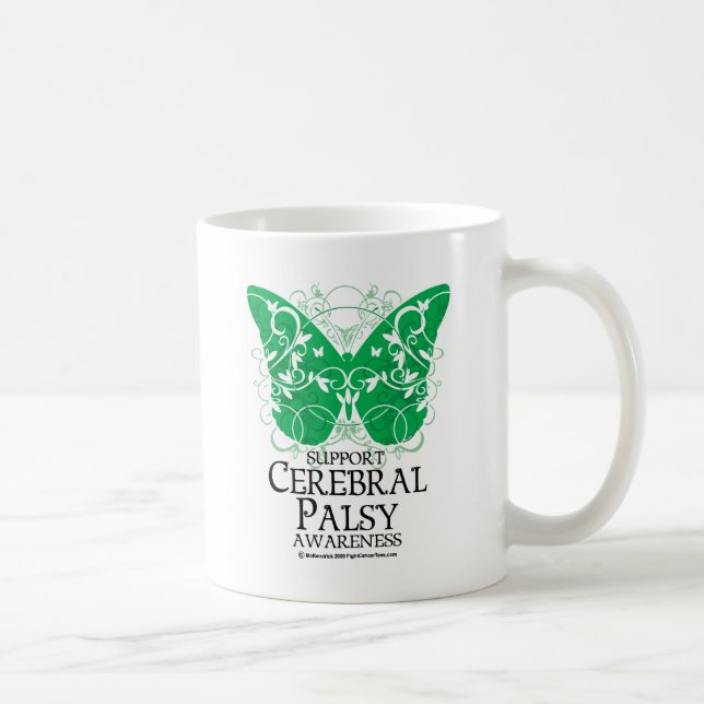 Caneca De Café Borboleta da paralisia cerebral (Direita)