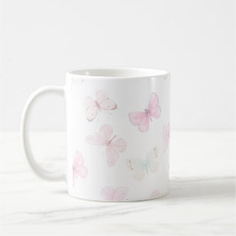 Caneca De Café Borboleta de cores pastéis