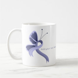 Caneca De Café Borboleta de Fita de Sensibilização Periwinkle
