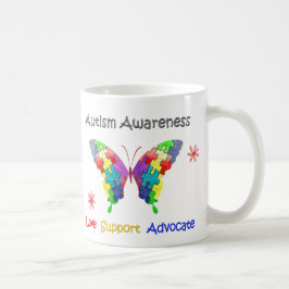 Caneca De Café Borboleta de Sensibilização Autismo