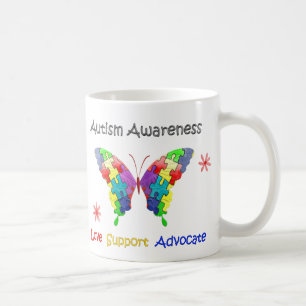 Caneca De Café Borboleta de Sensibilização Autismo