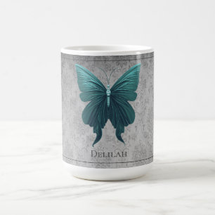 Caneca De Café Borboleta de Teal Jeweled