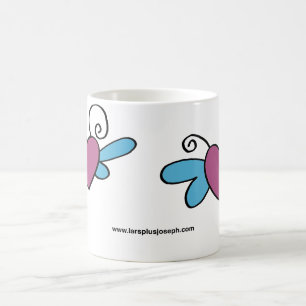 Caneca De Café Borboleta do coração