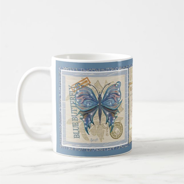 Caneca De Café Borboleta do gabinete de criação G (Esquerda)