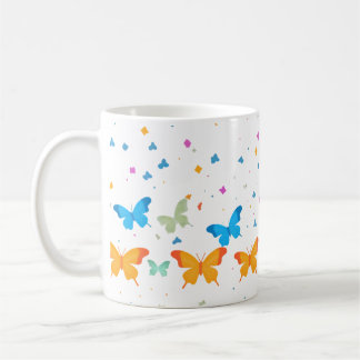 Caneca De Café Borboleta e Confetti Mug de Pastel Whimsso