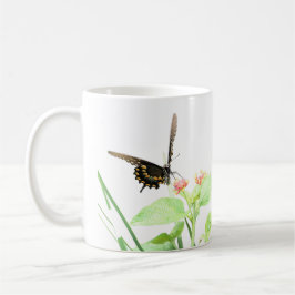 Caneca De Café Borboleta em Lantana, em Branco