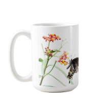 Borboleta em Milkweed Blooms, em branco