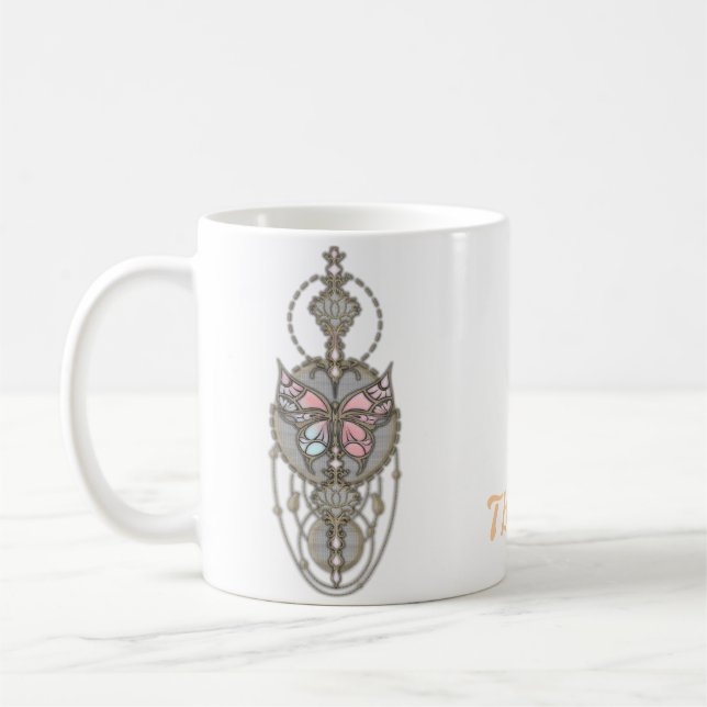Caneca De Café Borboleta estilizada (Esquerda)