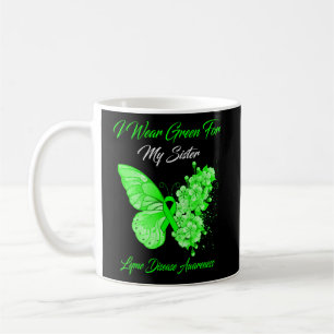 Caneca De Café Borboleta Eu Visto Verde Para Minha Doença De Lima