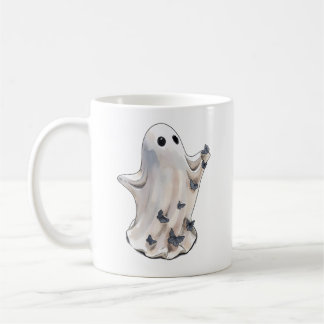 Caneca De Café Borboleta fantasma Halloween