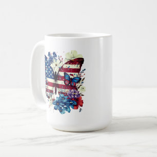 Caneca De Café Borboleta, Flores, Dia da Independência