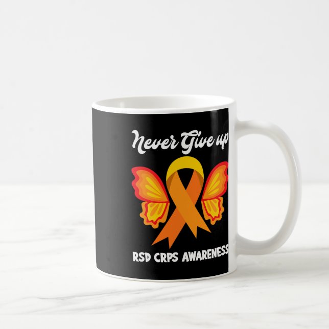Caneca De Café Borboleta Hope Fighter Orange Ribbon Rsd Crps Awar (Direita)