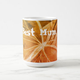 Caneca De Café Borboleta Laranja de Melhor Mãe Personalizada