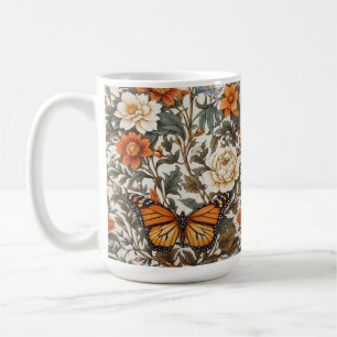 Caneca De Café Borboleta Monarca Elegante Inspirada em William Mo