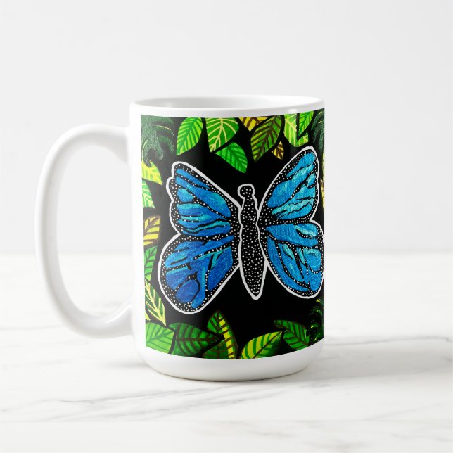 caneca de café Borboleta Morpho (Esquerda)