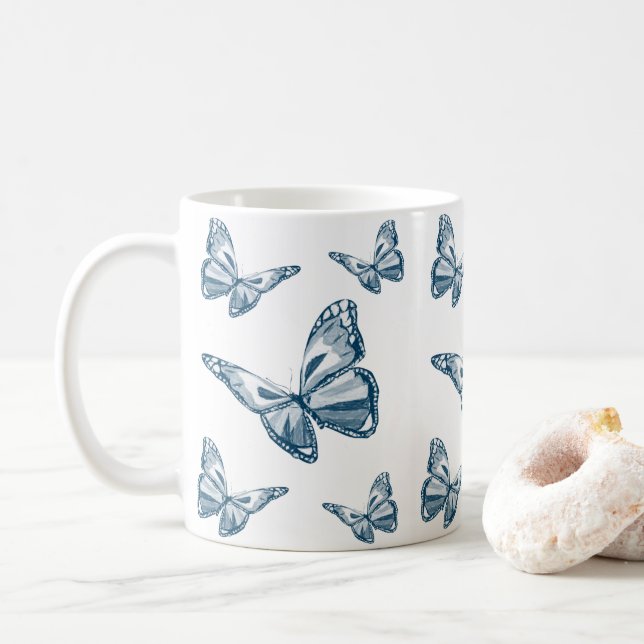 Caneca De Café Borboleta Mug (Com Donut)