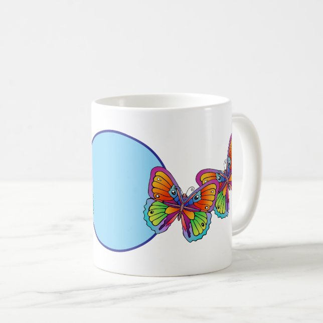 Caneca De Café Borboleta Mug (Frente Esquerda)