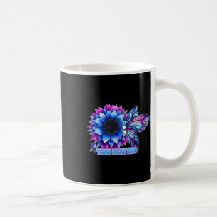 Caneca De Café Borboleta Ponto e Vírgula de Conscientização sobre