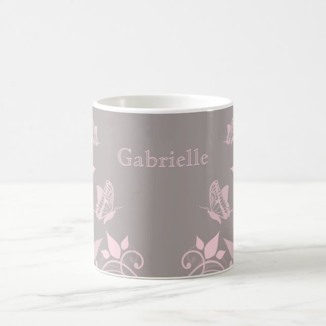 Caneca De Café Borboleta Rosa (Centro)