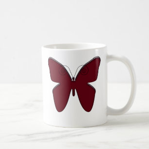 Caneca De Café Borboleta vermelha