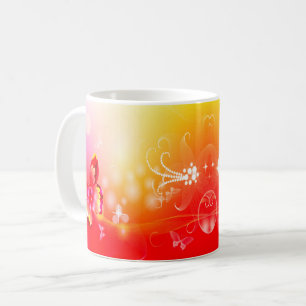 Caneca De Café Borboleta Vermelha