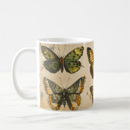 Caneca De Café Borboleta: Vintage