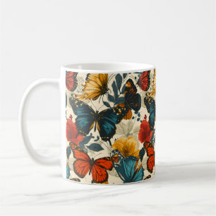 Caneca De Café Borboleta: Vintage