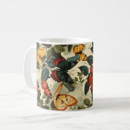 Caneca De Café Borboleta: Vintage