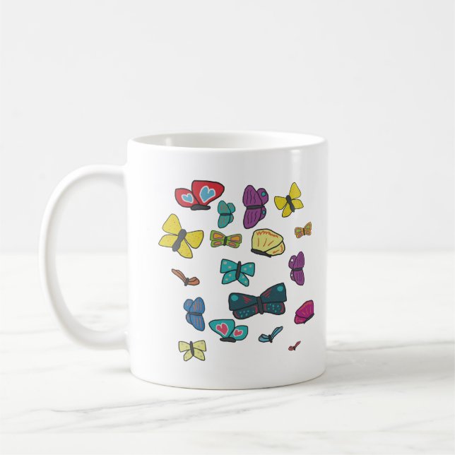 Caneca De Café Borboletas (Esquerda)