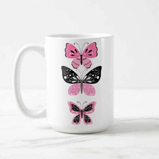 Caneca De Café Borboletas bonito (Esquerda)