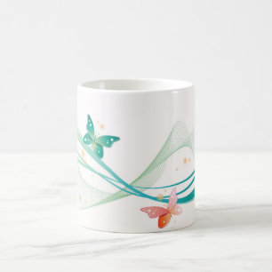 Caneca De Café Borboletas de café cerâmicas