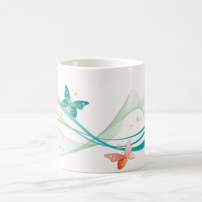 Caneca De Café Borboletas de café cerâmicas (Centro)