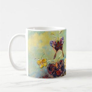 Caneca De Café Borboletas de Odilon Redon, Borboleta Whimsical