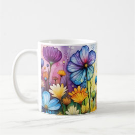Caneca De Café Borboletas e flores
