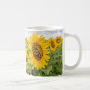 Caneca De Café Borboletas e Taça de Café de Girassol