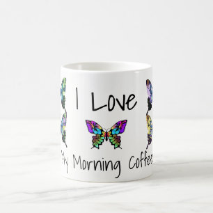 Caneca De Café Borboletas elegantes com tipografia