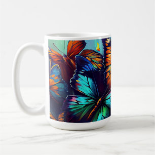 Caneca De Café Borboletas Estilo de Pintura de Óleo design12 Mug