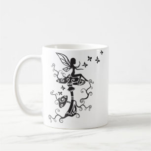 Caneca De Café Borboletas Fadas Cogumelos Magia Elfo Wicca Nature