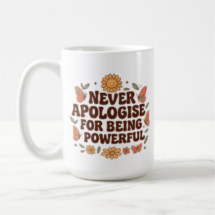 Caneca De Café Borboletas Florais Boho Inspiradoras, no verso