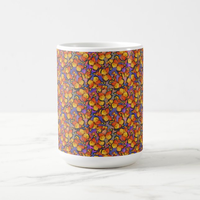 Caneca De Café Borboletas Monarca Aquarela  6 (Centro)