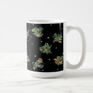 Caneca De Café Borboletas nas Folhas