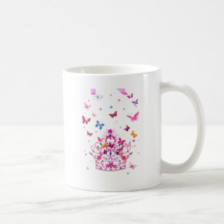Caneca De Café Borboletas voadoras coloridas com Impressão de art
