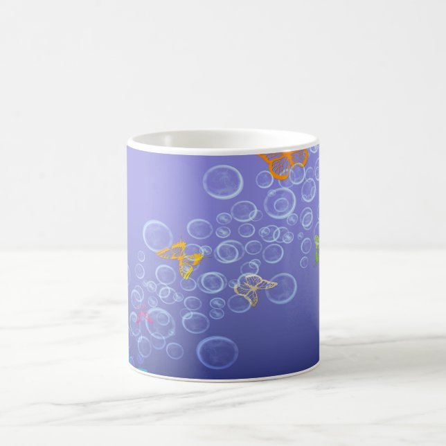 Caneca De Café Borbulham as borboletas de n (Centro)