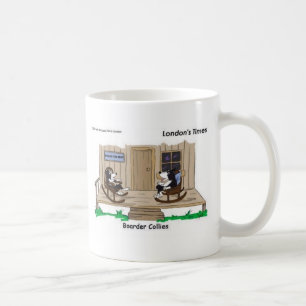 Caneca De Café Borda Aposentada Collies Engraçados Donativos De 