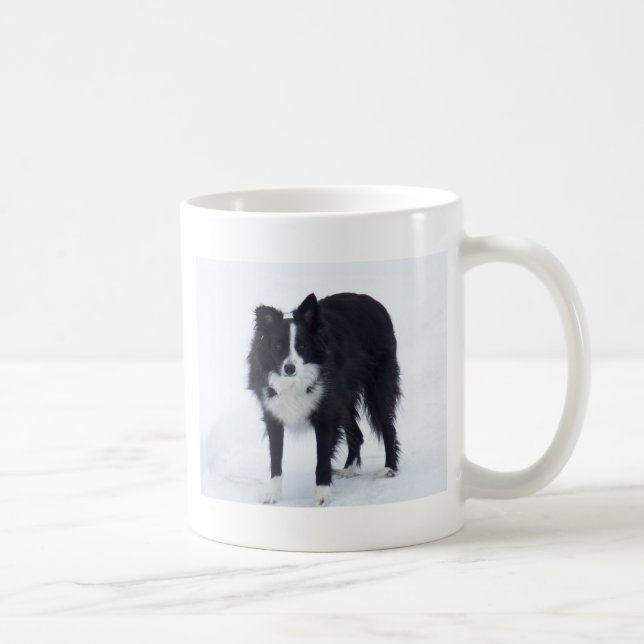 Caneca De Café Borda Collie em Pé (Direita)
