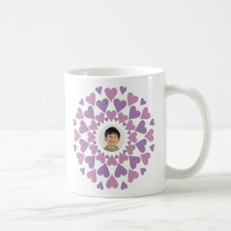 Caneca De Café Borda de Coração Personalizável