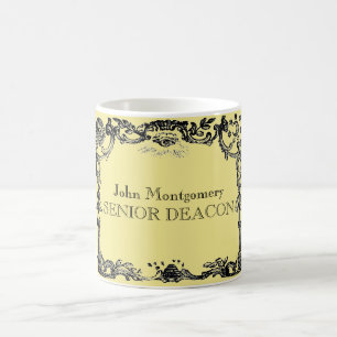 Caneca De Café Borda Solar Maçônica Vintage Personalizável