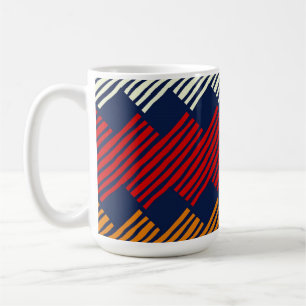 Caneca De Café Bordado do padrão étnico Boho no Tecido
