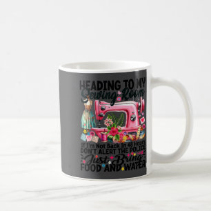 Caneca De Café Bordado Fofo de Colcha Costureira Indo Para Meu E